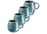 Mäser , Blau , Keramik , 430 ml , 9 cm , Made in Europe, Grüner Punkt , Kochen & Essen, Geschirr, Tassen, Tassen-Sets