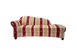 Livetastic , Rot , Textil , Buche , Streifen , 86x84x190 cm , Made in EU , seitenverkehrt erhältlich, Rücken echt, Armteil links , Wohnzimmer, Sofas & Couches, Relaxliegen & Récamièren, Récamièren & Ottomanen