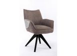 Stylife , Braun, Grau, Schwarz , Holz, Textil , Buche , 62x85x64 cm , Esszimmer, Esszimmerstühle, Holzstühle