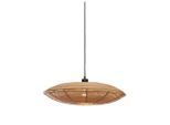 Good & Mojo , Naturfarben , Holz , Rattan , rund , 55x14x55 cm , LED-Leuchtmittel austauschbar , Beleuchtung, Innenleuchten, Hängeleuchten