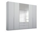 Möbelix , Silberfarben, Hellgrau , Holzwerkstoff , 6 Fächer , 3 Schublade(n) Schubladen , 271x229x54 cm , Blauer Engel, Goldenes M, BQ - Bündnis für Qualität, Made in Germany, DIN EN ISO 50001 , Schrankfront mit Spiegel , Schlafzimmer, Kleiderschränke, Kleiderschränke Alabama