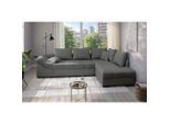 Mid.you , Graubraun , Textil , Buche , Uni , Füllung: Schaumstoff,Schaumstoff , 298x202 cm , Made in EU , Rücken echt, Armteil links , Wohnzimmer, Sofas & Couches, Schlafsofas, Schlafsofas