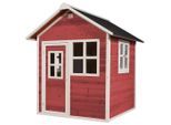 Exit Toys , Rot , Holz , Zeder , 135x159x149 cm , TÜV-geprüft, Fsc, EN 71 , Spielwaren, Outdoorspielzeug, Spielhäuser