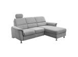 Livetastic , Silberfarben , Textil , Uni , Ottomane rechts, L-Form , 231x165 cm , Made in EU , Herz-Waage-Funktion, USB-C-Anschluss , Wohnzimmer, Sofas & Couches, Wohnlandschaften, Ecksofas