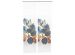 Möbelix , Blau, Weiß, Kupferfarben , Textil , Graphik , 60x245 cm , Oeko-Tex® Standard 100 , mit Beschwerungsstab, mit Flauschband, Öffnung für Beschwerungsstab, mit Paneelwagen , Heimtextilien, Vorhänge, Fertigvorhänge, Flächenvorhänge