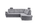 Livetastic , Silberfarben , Textil , 264x180 cm , Liegefunktion, seitenverkehrt erhältlich, Schlafen auf Sitzhöhe, Rücken echt, Armteil links , Wohnzimmer, Sofas & Couches, Schlafsofas, Schlafsofas