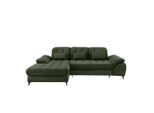 Livetastic , Dunkelgrün , Textil , Füllung: Schaumstoff , 273x189 cm , Made in EU , seitenverkehrt erhältlich, Rücken echt, Armteil links, Armteil rechts , Wohnzimmer, Sofas & Couches, Schlafsofas, Schlafsofas