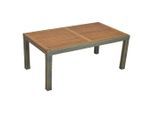 Gardenson , Beige , Metall, Kunststoff , Akazie , massiv , rechteckig , 100x74x180 cm , Gartenmöbel, Gartentische, Gartentische