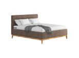 Mid.you , Taupe , Holz, Textil, Holzwerkstoff , Buche, Eiche , massiv, teilmassiv , H3 , 180x200 cm , FSC , Härtegradauswahl, Bezug abnehmbar/waschbar, Ober- und Unterseite versteppt, für Hausstauballergiker geeignet, wendbar, klimatisierte Belüftungskanäle, optimale Belüftung, Tragegriffe, antibakteriell, Bezug rundum abnehmbar,Bettkasten, gepolstertes Kopfteil, Stoffauswahl, in verschiedenen Grö