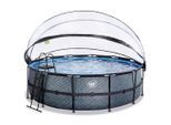Exit Toys , Grau , Kunststoff , Steinoptik , 122 cm , TÜV-geprüft, CE , Pools & Wasserspaß, Pools, Aufstellpools