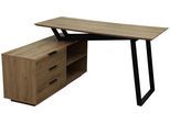 Schreibtisch Liam Eiche Artisan/Schwarz