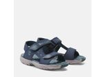 Sandale TIMBERLAND "MOSS JUMP BACKSTRAP SANDAL", Mädchen, Gr. 32, dunkelblau, Leder, Schuhe Sandale, aus Leder