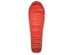 Rab - Alpine -6C / 20F - Daunenschlafsack Gr Regular - Body Size: 185 cm Zip: Left Dark Horizon /Rot