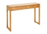 Mid.you Konsolentisch, Naturfarben, Holzwerkstoff, furniert, massiv, 2 Schublade(n) Schubladen, 33x80x120 cm, Wohnzimmer, Wohnzimmertische, Konsolentische
