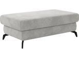 Polsterhocker SIT & MORE "Bolero", silber, B:121cm H:45cm T:67cm, 95%Polyester 5%Polyamid, Hocker, Polsterhocker