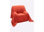Tagesdecke PEREIRA DA CHUNA Gr. 3, orange (terra), B:220cm L:250cm, 100% Baumwolle, Tagesdecken, Tagesdecke
