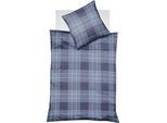 Bettwäsche FLEURESSE "Lech 4112", blau, B/L: 155cm x 200cm, 1 Stk., 1 Stk., Flanell, B/L: 80cm x 80cm, 2 Stk., Flanell, Obermaterial: 100% Baumwolle, Bettwäsche, Bettwäsche, Edelflanell, Baumwolle, in Gr. 135x200, 155x220, 200x200cm