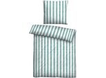 Bettwäsche BIBERNA "22644", grün (mint), B/L: 155cm x 220cm, 1 Stk., 1 Stk., Soft-Seersucker, B/L: 80cm x 80cm, 2, Soft-Seersucker, Obermaterial: 100% Baumwolle, Bettwäsche, Bettwäsche, absolut bügelfrei, 100% Baumwolle, mit Reißverschluss, ganzjährig