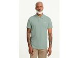 Poloshirt JACK WOLFSKIN "ESSENTIAL POLO M", Herren, Gr. M (50), grünzinnia, Obermaterial: 100% BAUMWOLLE. Futter: 100% BAUMWOLLE, Shirts