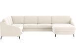 Wohnlandschaft SIT & MORE "Soul U-Form", beige (elfenbein), B:356cm H:90cm T:227cm, 100% Polyester, Sofas, Wohnlandschaft, wahlweise mit Bettfunktion und Bettkasten oder Schubkasten
