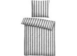 Bettwäsche BIBERNA "22644", grau (titanium), B/L: 135cm x 200cm, 1 Stk., 1 Stk., Soft-Seersucker, B/L: 80cm x 80cm, 2, Soft-Seersucker, Obermaterial: 100% Baumwolle, Bettwäsche, Bettwäsche, absolut bügelfrei, 100% Baumwolle, mit Reißverschluss, ganzjährig