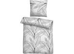 Bettwäsche "260997", sturmgrau, B/L: 135cm x 200cm, 1 Stk., 1 Stk., Microfaser, B/L: 80cm x 80cm, 2, Microfaser, Obermaterial: 100% Polyester, CASTELL - MARKENBETTWÄSCHE, Bettwäsche, Bettwäsche, Seersucker, bügelfrei, pflegeleicht, Reißverschluss, ganzjährig
