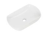 Aufsatzwaschbecken 'New York', Weiß Keramik BHT: 50x13x32 cm