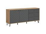 Sideboard Prisma Anthrazit/Eiche Artisan
