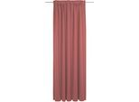 Vorhang ADAM "Uni Collection light" Gr. 4, rot, B:142cm H:245cm, Jacquard, Baumwolle, Gardinen, aus 100% Bio-Baumwolle