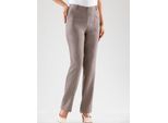 Palazzohose CASUAL LOOKS, Damen, Gr. 24, Kurzgrößen, grau (taupe), 100% Polyester, unifarben, lang, Hosen Palazzohose