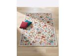 Teppich HEINE HOME Gr. 5, bunt (ecru, bunt), B:190cm H:9mm L:290cm, Schurwolle, Wolle, Teppiche, Teppich