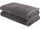 Saunatuch OTTO HOME "Regona, 80x200cm, flauschig und weich, 100% Baumwolle, 500 gr/m²", grau (anthrazit), B:80cm L:200cm, Frottier, Obermaterial: 100% Baumwolle, Handtücher, Saunatuch, Premium Handtücher mit Bordüre, Handtuch-Set, 5 Jahre Garantie