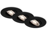 BRILONER LEUCHTEN LED Einbauleuchte "7048035 KULANA", schwarz, Leuchten, 3er Set, ultraflach, schwenkbar, stufenlos dimmbar, schwarz, LED Einbauleuchte