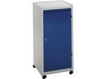 Schäfer Shop Select Werkzeugschrank, Kugel-Lenkrollen, H 1000 x B 500 x T 500 mm, lichtgrau/blau