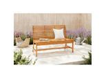 Ambia Garden Gartenbank , Teakfarben , Holz , Akazie , Hartholz , 125x87x66 cm , Gartenmöbel, Gartenbänke
