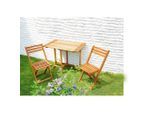 Gardenson , Naturfarben , Holz , Eukalyptusholz , massiv , rechteckig , 72x60x90 cm , FSC MIX , klappbar, platzsparend , Gartenmöbel, Gartentische, Klapptische Garten