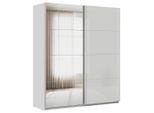 Möbelix , Grau, Silberfarben, Grau Hochglanz , Glas, Holzwerkstoff , 2 Fächer , 181x210x62 cm , Blauer Engel, Goldenes M, Made in Germany ,