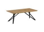 Mömax , Schwarz, Eichefarben , Metall, Holzwerkstoff , rechteckig , ISO 9001 ,