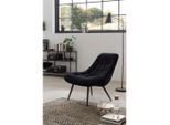 Livetastic , Schwarz , Textil , 76x85.6x85.6 cm , Wohnzimmer, Sessel, Relaxsessel