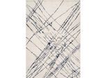 Luca Bessoni , Blau, Creme, Beige , Textil , Abstraktes , rechteckig , 160x230 cm , Oeko-Tex® Standard 100 , für Fußbodenheizung geeignet, in verschiedenen Größen erhältlich , Teppiche & Böden, Teppiche, Webteppiche
