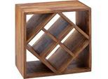 Weinregal aus Holz Sheesham massiv ca.40x40x25cm