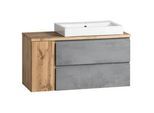 Waschtischkombi Varese ca.105x65,5x47cm Eiche/Grau
