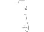 Bravat ShowerSystem Thermostat-Duschsystem 3591492 chrom