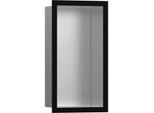 hansgrohe XtraStoris Wandnische 56094670 30x15x10cm, mit Designrahmen, Edelstahl gebürstet, mattschwarz