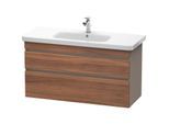Duravit DuraStyle Waschtisch-Unterschrank DS649507943 113 x 44,8 cm, nussbaum natur/basalt matt, 2 Schubkästen, wandhängend