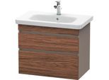 Duravit DuraStyle Waschtisch-Unterschrank DS648102143 73 x 44,8 cm, nussbaum dunkel/basalt matt, 2 Schubkästen, wandhängend