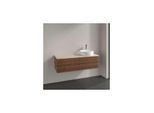 Villeroy und Boch Antao Waschtisch-Unterschrank L23113HM mit Beleuchtung, 2 Auszüge, 1200 x 360 x 500 mm, Front mit Struktur, Warm Walnut / Botticino
