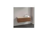 Villeroy und Boch Antao Waschtisch-Unterschrank L23013HM mit Beleuchtung, 2 Auszüge, 1200 x 360 x 500 mm, Front ohne Struktur, Warm Walnut / Botticino
