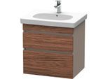 Duravit DuraStyle Waschtisch-Unterschrank DS648302143 60 x 45,3 cm, nussbaum dunkel/basalt matt, 2 Schubkästen, wandhängend