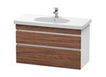 Duravit DuraStyle Waschtisch-Unterschrank DS648502118 100 x 45,3 cm, nussbaum dunkel/weiß matt, 2 Schubkästen, wandhängend
